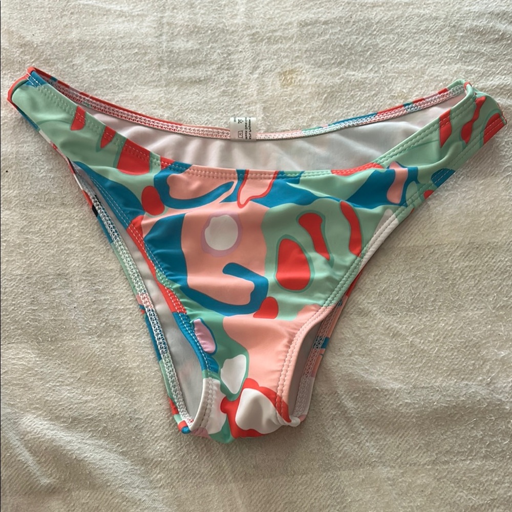 SHEIN Green and Blue Bikini Swimwear